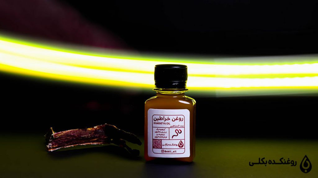 یک ظرف روغن خراطین در اندازه متوسط